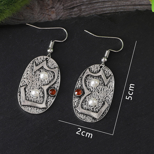 Personalized Oval Alloy Earrings