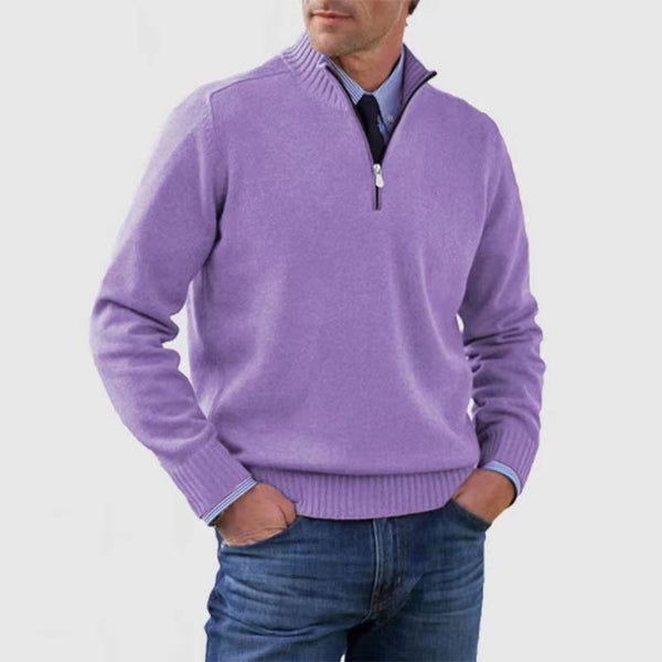 Men's Plus Size Zipper Warm Bottom Shirt Sweater