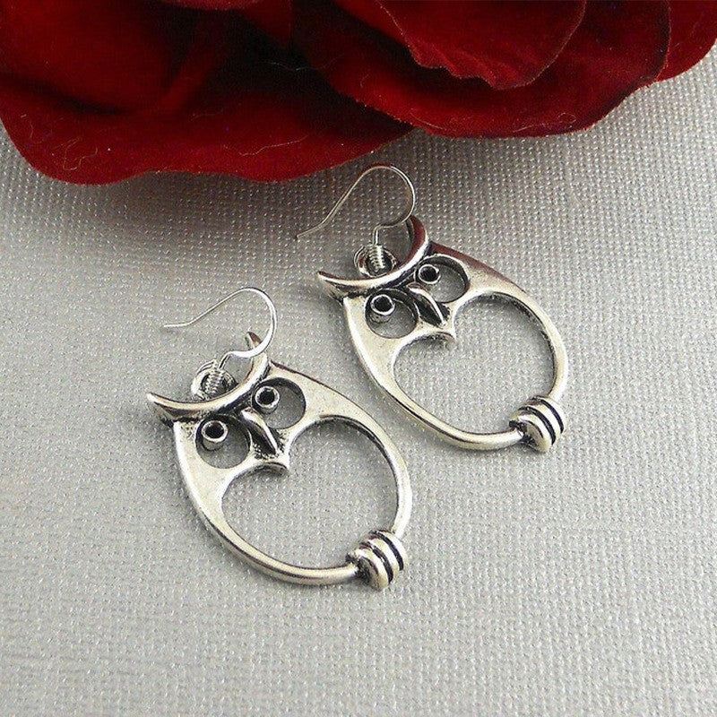 Vintage Creative Owl Alloy Earrings