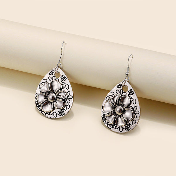 New Vintage Engraved Printed Alloy Earrings