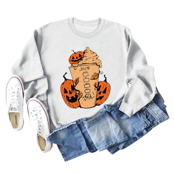 Halloween Pumpkin Cup Sweatshirt