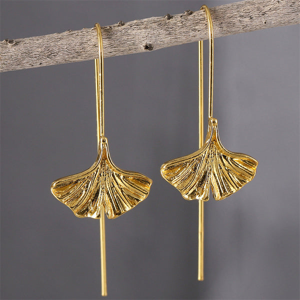 Fresh Ginkgo Leaf Earrings