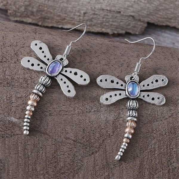 Simple Dragonfly Dangle Earrings