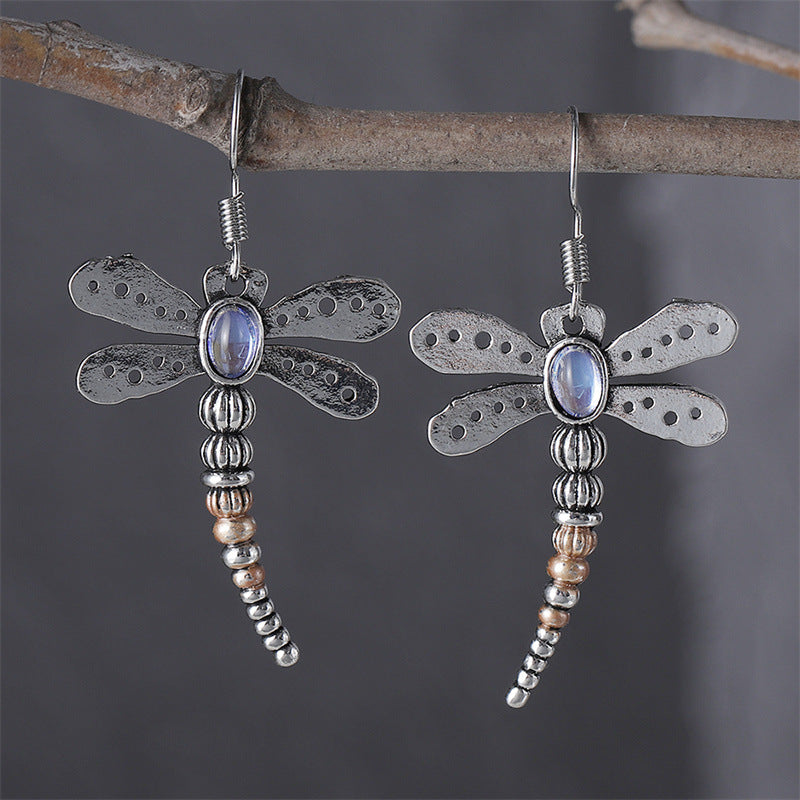 Simple Dragonfly Dangle Earrings