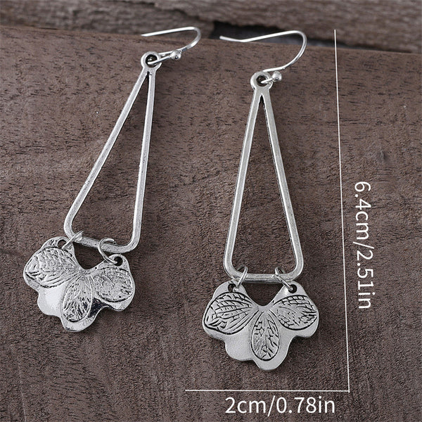 Personalized Geometric Triangle Dangle Earrings