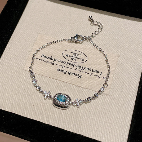 Sapphire-Blue Zircon Bracelet