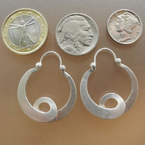Gypsy Spiral Design Metal Earrings