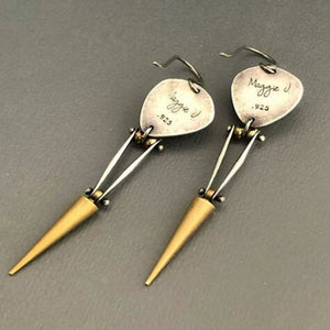 Turquoise Creative Bullet Cone Earrings