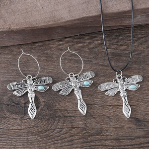 New Vintage Simple Turquoise Dragonfly Jewelry