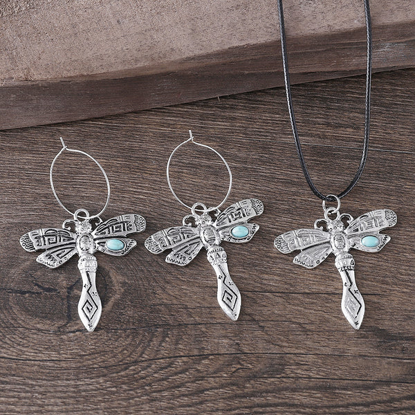 New Vintage Simple Turquoise Dragonfly Jewelry