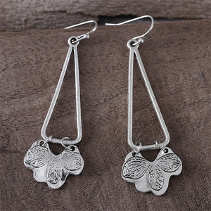 Personalized Geometric Triangle Dangle Earrings