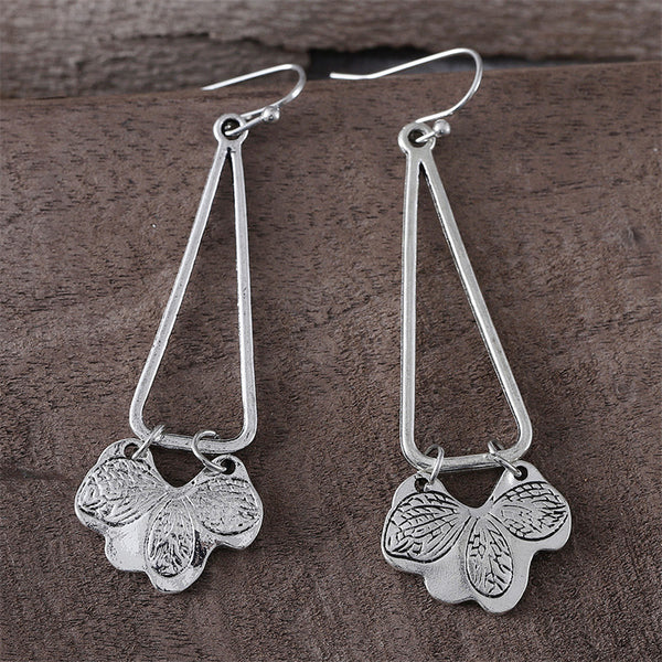 Personalized Geometric Triangle Dangle Earrings