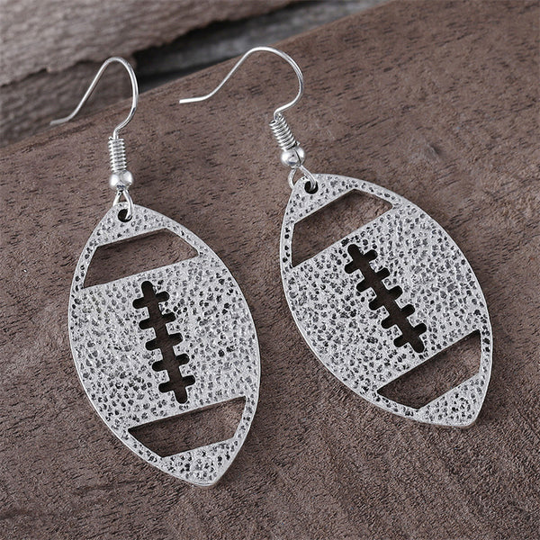 Floral Rugby Dangle Earrings