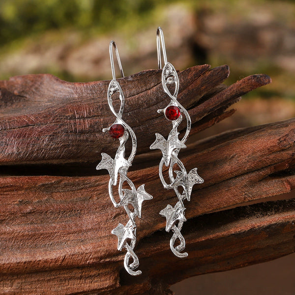 Vintage Botanical Vine Dangle Earrings