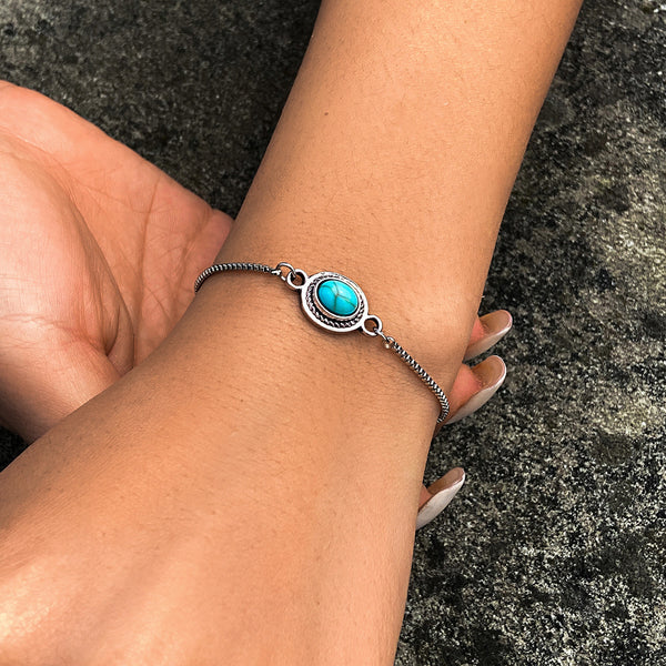 Simple Vintage Turquoise Bracelet