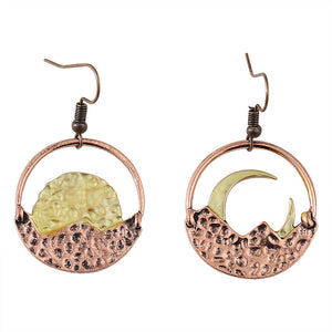 Simple Mountains Moon and Sun Earrings