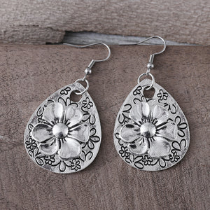 New Vintage Engraved Printed Alloy Earrings