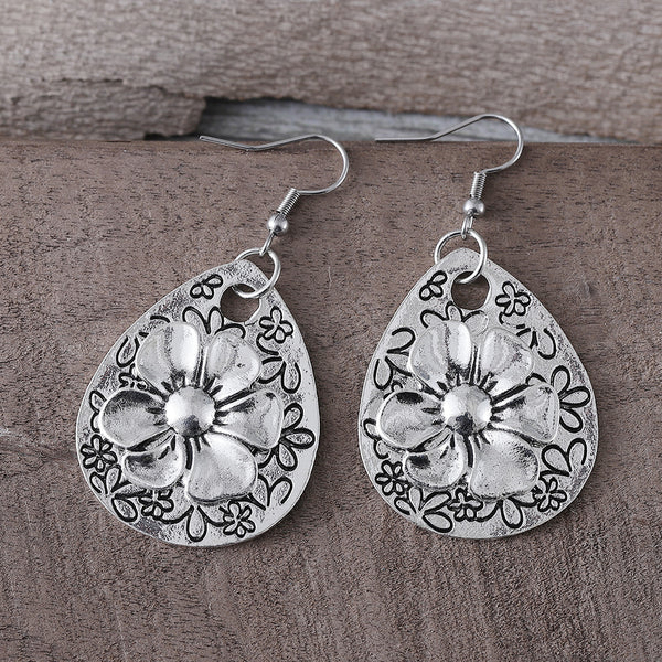 New Vintage Engraved Printed Alloy Earrings