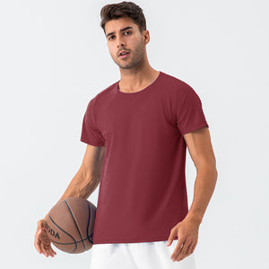 Men's Summer Quick Dry Breathable Crew Neck Running T-Shirt