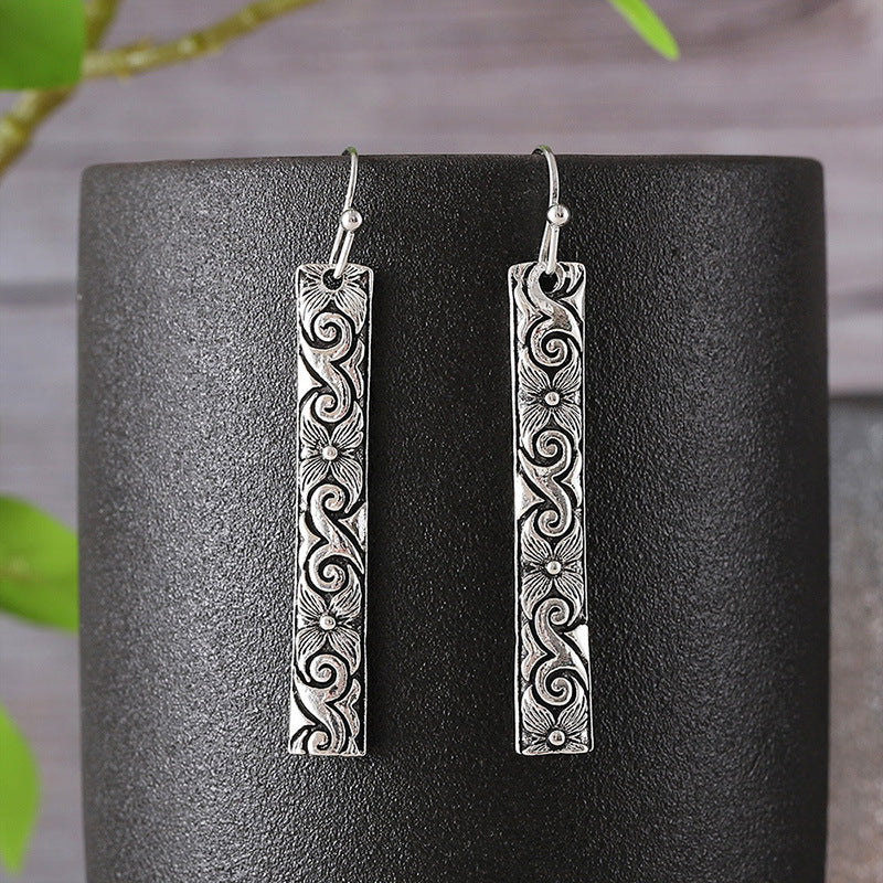 Carved Cloud Drop Earrings