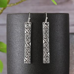 Carved Cloud Drop Earrings