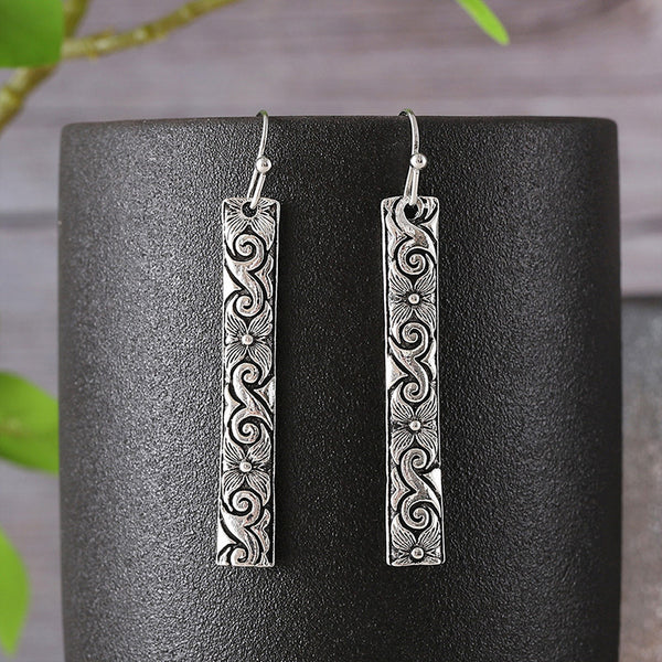 Carved Cloud Drop Earrings