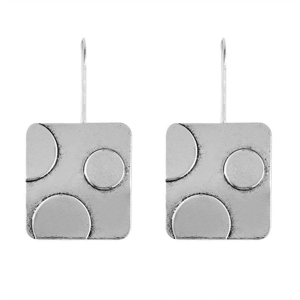 Geometric Square Round Earrings