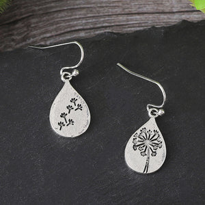 Floral Dandelion Asymmetrical Earrings