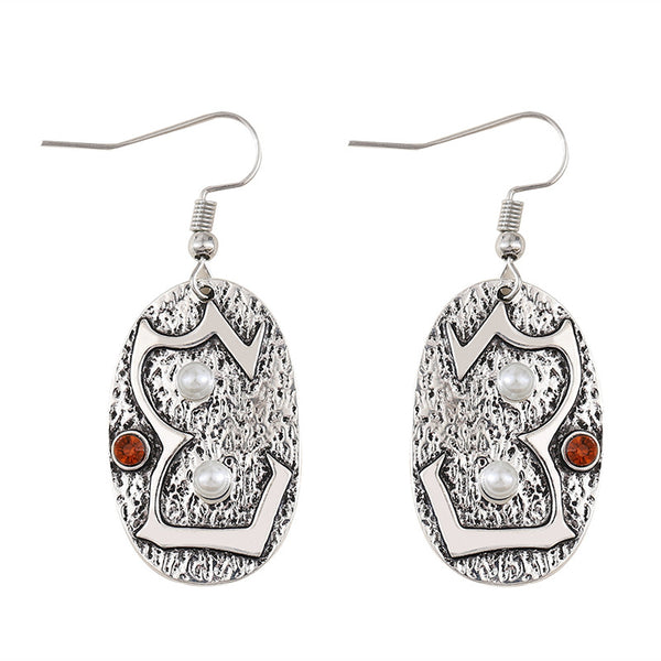 Personalized Oval Alloy Earrings