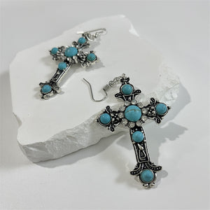 Personalized Cross Earrings Necklace