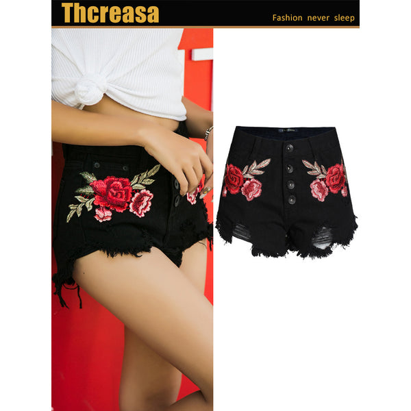High-Waisted Wide-Leg Denim Shorts for Women