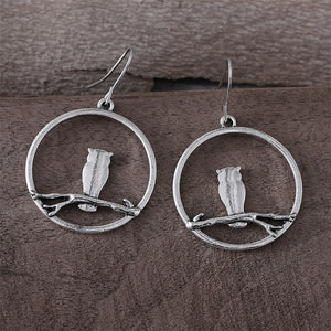 Personalized Owl Branch Earrings