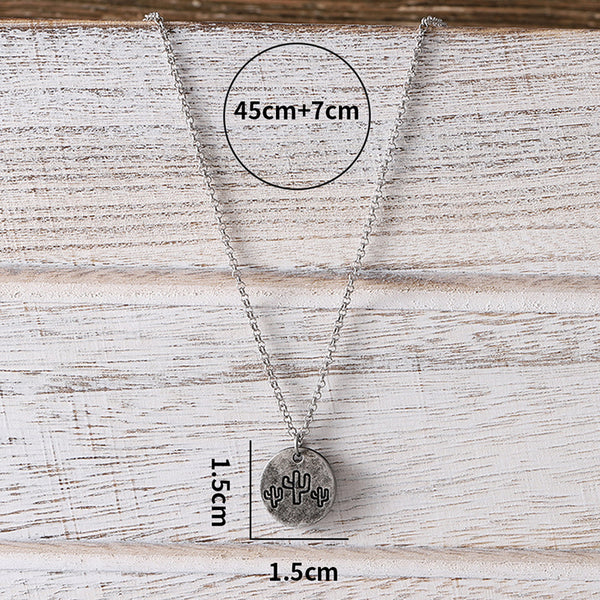Cactus Pendant Necklace