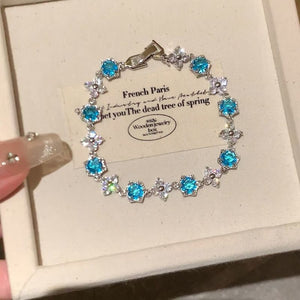 Sapphire-Blue Zircon Bracelet