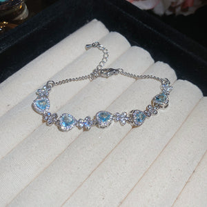 Sapphire-Blue Zircon Bracelet