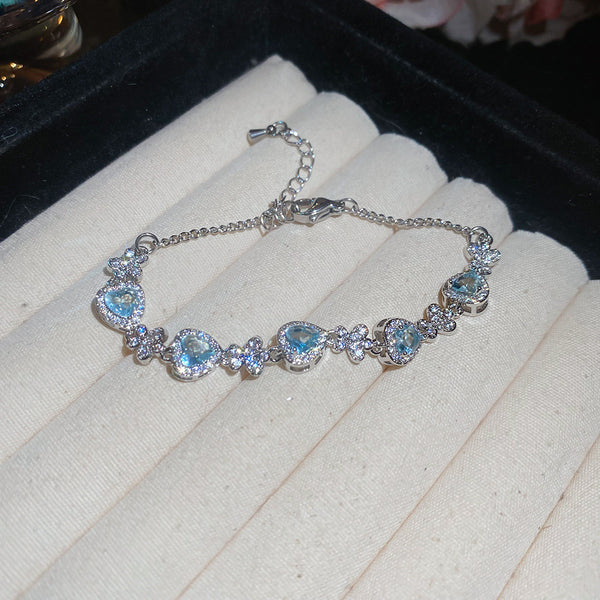 Sapphire-Blue Zircon Bracelet
