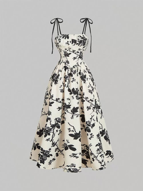 Women's Floral Print Spaghetti Strap Dress