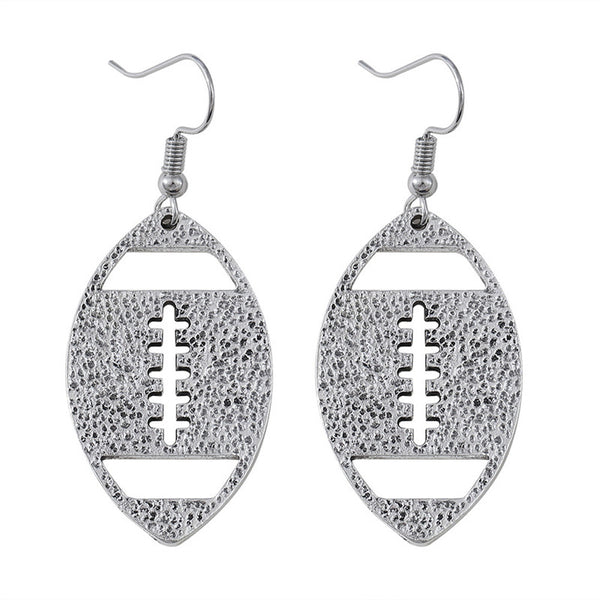 Floral Rugby Dangle Earrings
