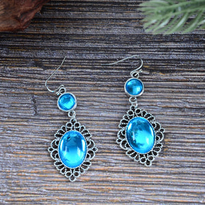 Bohemian Style Blue Dangle Earrings