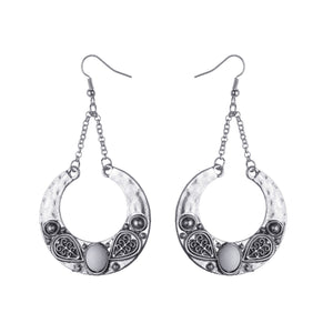 Geometric Circles Natural Stone Earrings