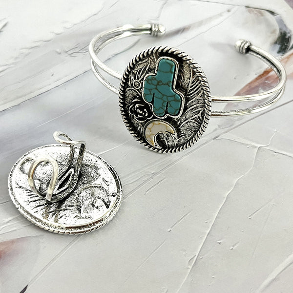 Rose Under the Moon Cactus Jewelry
