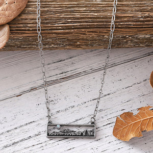 White Moonstone Pendant Necklace