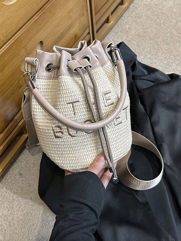 Straw Bucket Bag