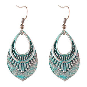 Fashion Retro Geometric Oval Alloy Earrings Hooks