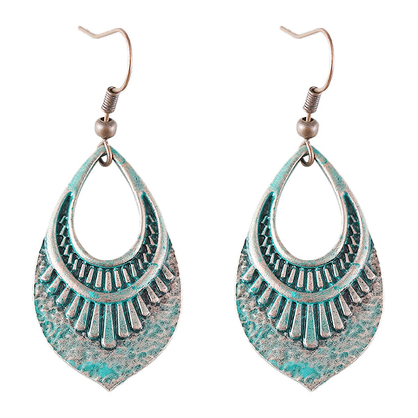 Fashion Retro Geometric Oval Alloy Earrings Hooks