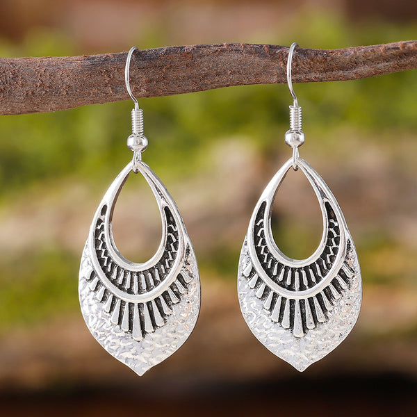 Vintage Ethnic Style Pinecone Cutout Earrings