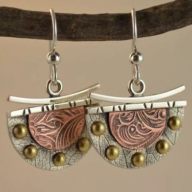 Bohemian Style Personalized Creative Fan Earrings
