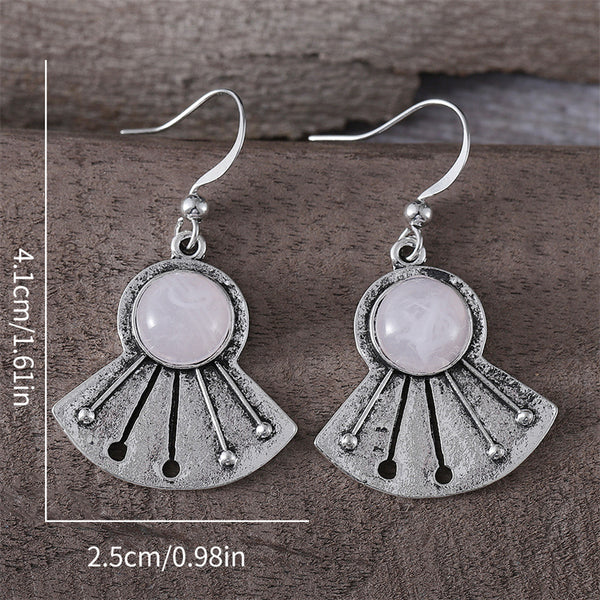 Vintage Simple Fan Dangle Earrings