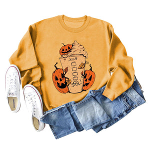 Halloween Pumpkin Cup Sweatshirt