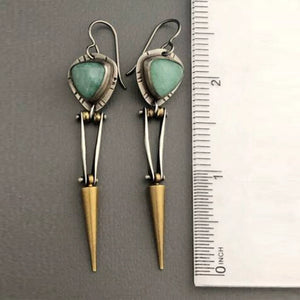 Turquoise Creative Bullet Cone Earrings